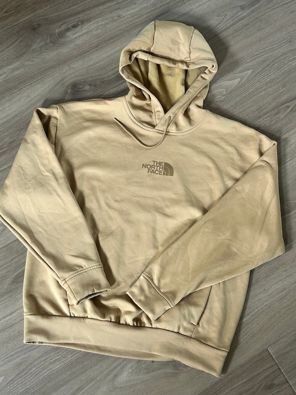 Mens The North Face Horizon Fleece Pullover Hoodie - Khaki/Tan - Small